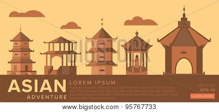 Travel to Asia. Traditional architecture.