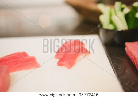 fresh raw sashimi, japanese couisine