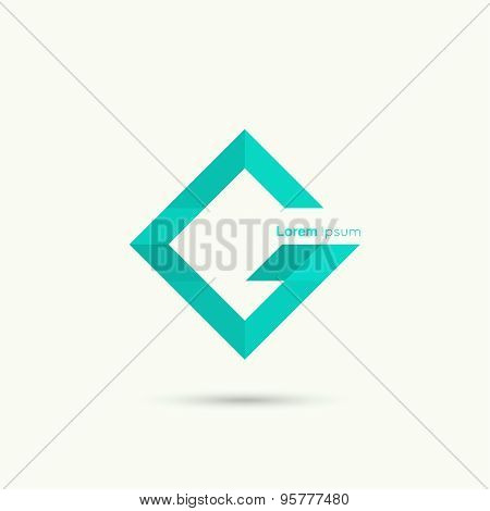 Abstract vector logo design template.