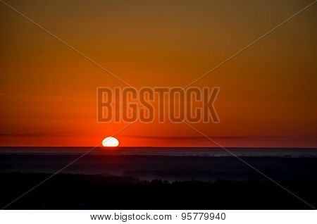 Sunrise in the summer
