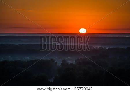 Sunrise in the summer