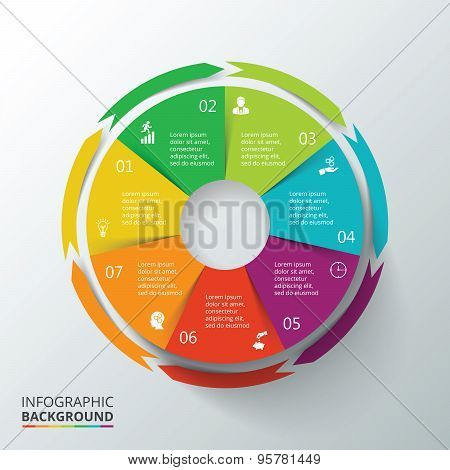Vector circle infographic.