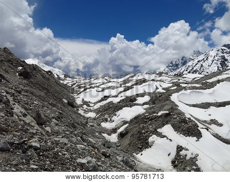 Ngozumba Glacier And Moraine