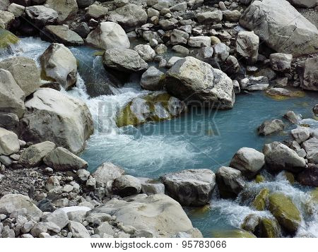 Blue Creek Comming From Ngozumba Glacier