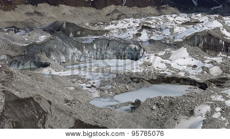 Detail Of The Ngozumba Glacier