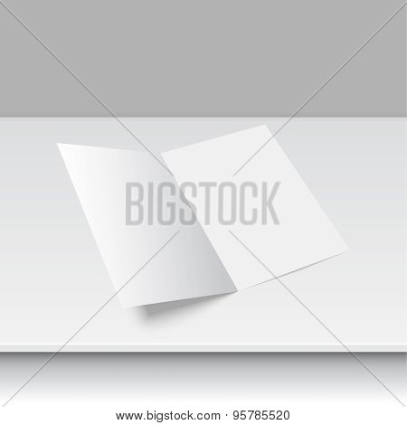 Blank empty magazine or book template.