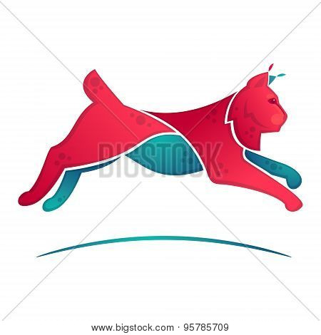Lynx Jump Volume Logo Vector For A Sport Team