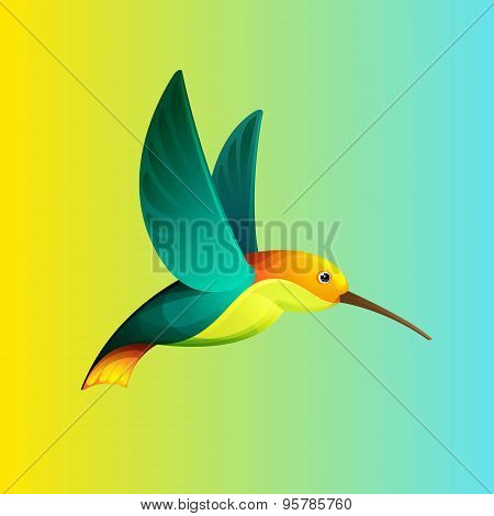 Hummingbird Character For Logo