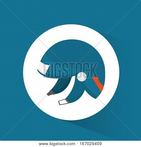 blue helemt protection sport wniter icon vector illustration eps 10