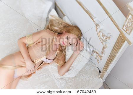 Portrait young pregnant woman with a flower