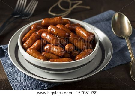 Homemade Barbecue Little Smoky Cocktail Wieners