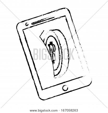 bitcoin image, digital money symbol in the smatphone