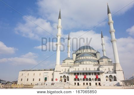 Kocatepe Mosque in Ankara, the capital city of Turkey