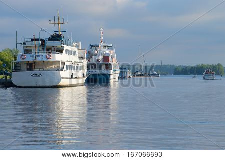 LAPPEENRANTA, FINLAND - AUGUST 09, 2015: Cloudy August morning on the Saimaa lake