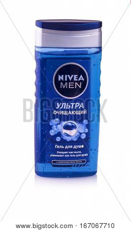 Chisinau Moldova January 28 2017: Plastic bottle of L'Oreal Paris Elseve Fall Resist3x Protect Shampoo for anti hair fall shampoo scalp hair.