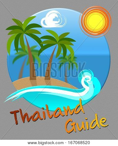 Thailand Guide Means Asian Tourist Guidebook Holiday