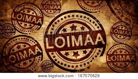 Loimaa, vintage stamp on paper background