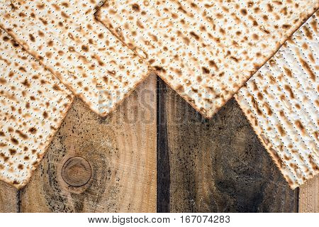 Jewish matza on Passover. Traditional Jewish food