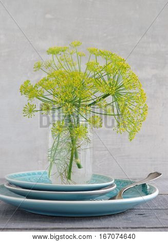 fresh tasty yellow dill weed garden fresh
