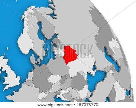 Belarus On Globe