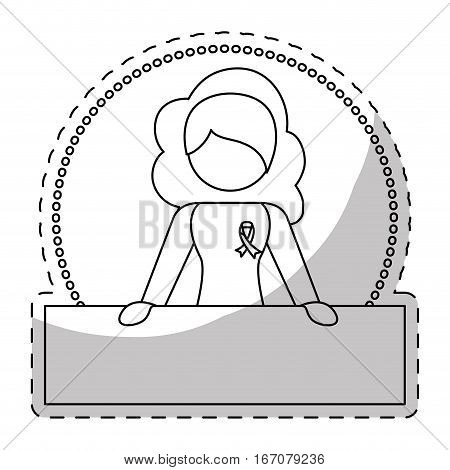 ribbon breast cancer awarenes related icons image vector illustration design
