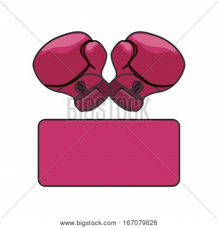 boxing gloves breast cancer awarenes related icons image vector illustration design