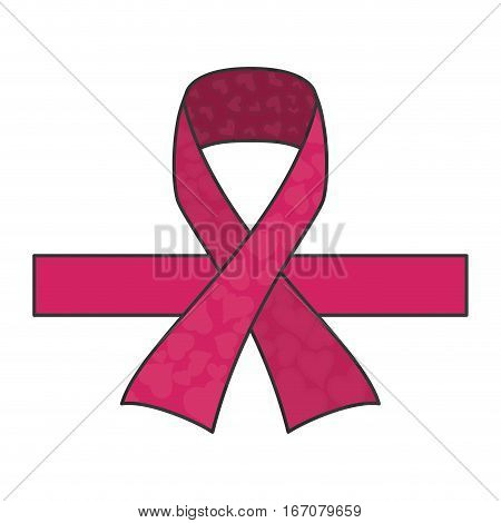 ribbon breast cancer awarenes related icons image vector illustration design