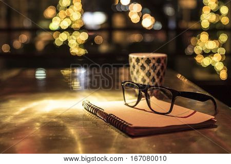 Points Notebook And Cup Of Coffee