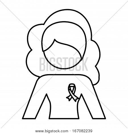 ribbon breast cancer awarenes related icons image vector illustration design