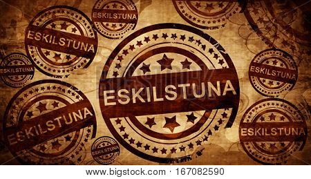 Eskilstuna, vintage stamp on paper background