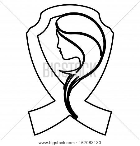 ribbon breast cancer awarenes related icons image vector illustration design