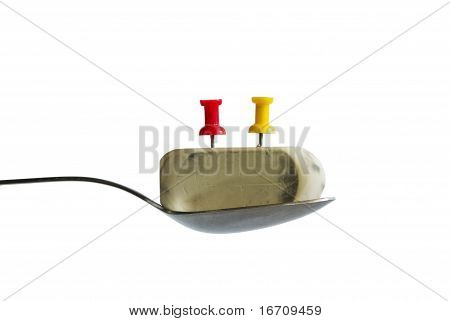 Two Pins, Eraser In The Spoon
