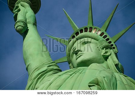The Statue of Liberty is a colossal copper statue designed by Auguste Bartholdi a French sculptor was built by Gustave Eiffel