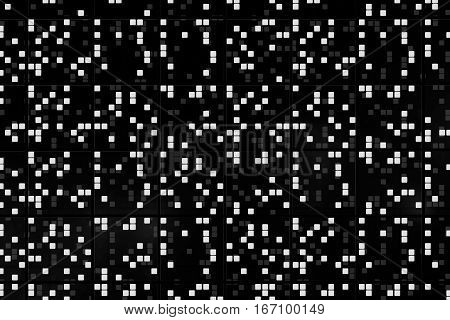 Perspective Surfaces With Random Glowing Tiles