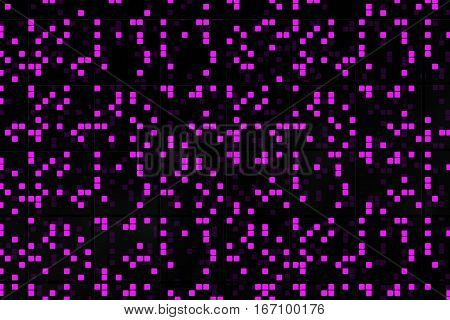 Perspective Surfaces With Random Glowing Tiles