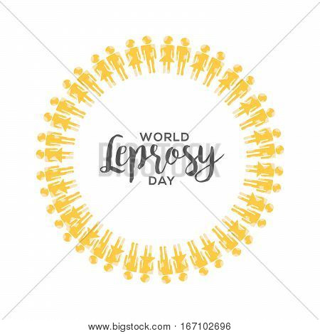 Creative concept illustration of world leprosy day background