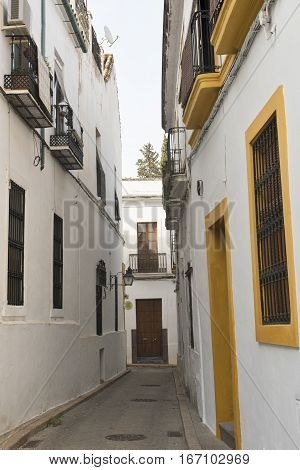 Cordoba (Andalucia Spain): old typical street in the Juderia