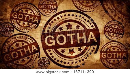 Gotha, vintage stamp on paper background
