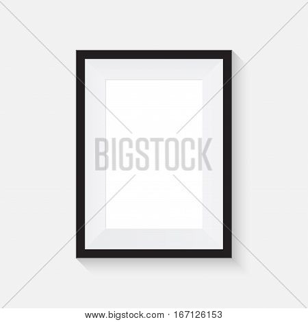 vector blank poster frame with black border
