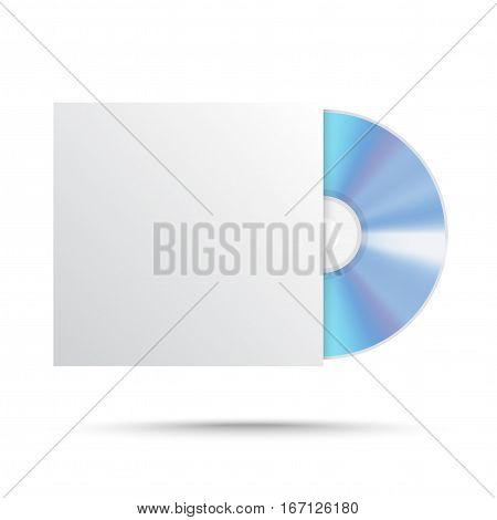 vector blank cd with cover isolated on white