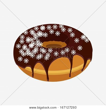 Donut With Sprinkles Isolated On White Background