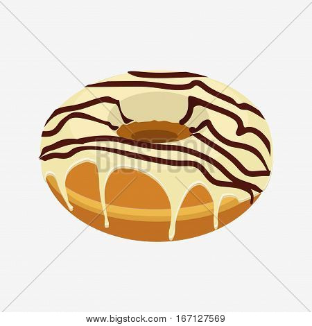Donut With Sprinkles Isolated On White Background