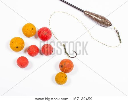 Carp Hook Boilies - Fishing Bait Close Up