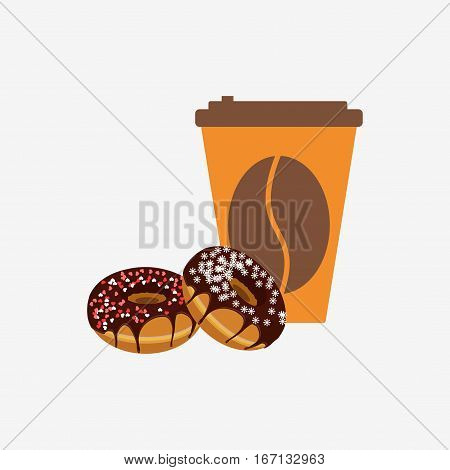 Donut With Sprinkles Isolated On White Background