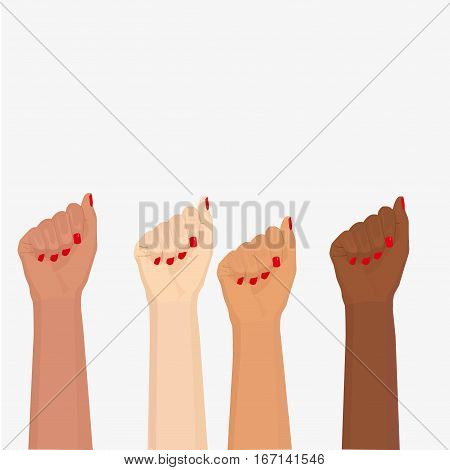 Woman Hand With Clenched Fist,