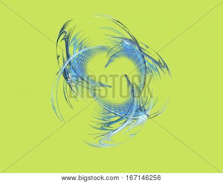 the fractal blue circles on a water
