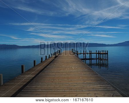 Pier in amazing place call South Lake Tahoe.
