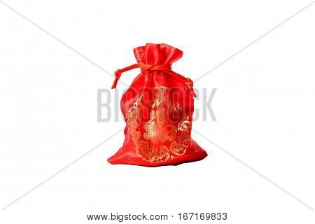 Gift in Red bag with text 