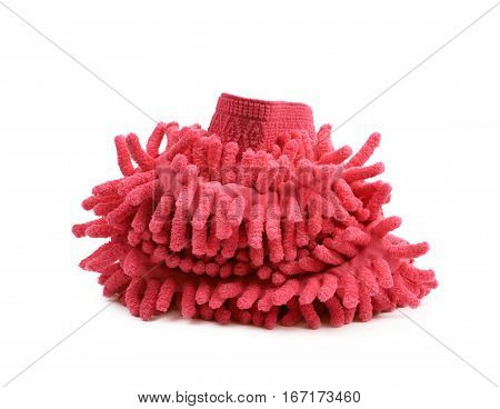 Car washing mitt glove sponge isolated over the white background