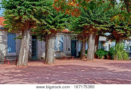 Loix France - september 26 2016 : the picturesque village in autumn